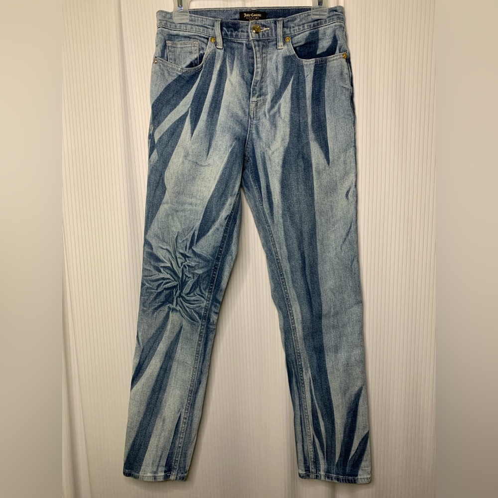 Juicy Couture - Light Blue Bleach Dye Pattern Jeans - Size 27